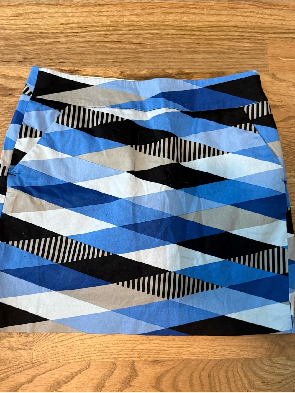 Louthmouth Blue Geometric Print Golf Skort